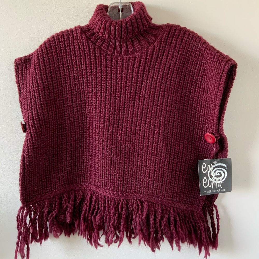 That it color for the season wine color poncho it must have